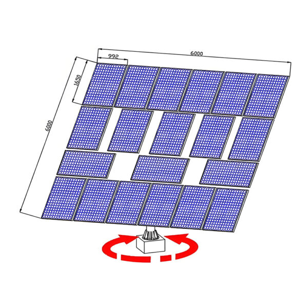 Dual Axis-20P: 20-Panel Two Axis Solar Tracking System – Bild 3
