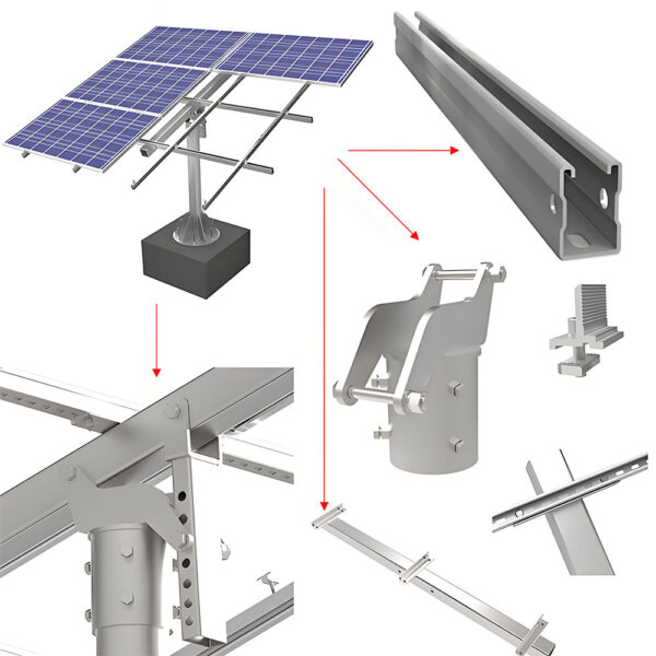 Single Axis-30P: 30-Panel Solar Panel Tracking Mount - Imagen 2